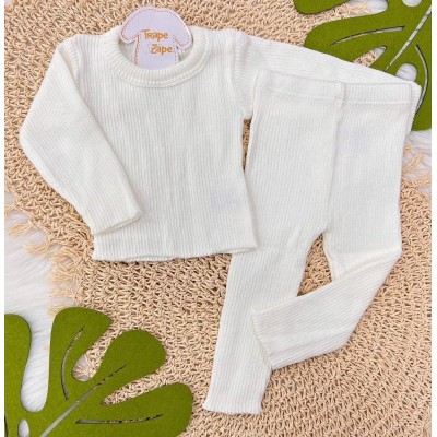 Conj de linha Canelado Branco